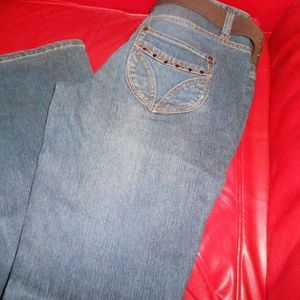 NWT D-JEANS BOOT CUT SZ. 6 WITH BELT